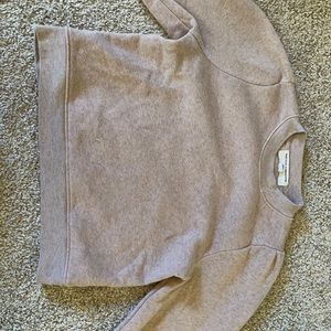 Cream/Pink urban outfitters sweater with puffed sleeves